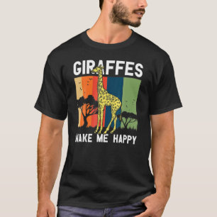 Giraffen machen mich glücklich Giraffe Zoo Tierwel T-Shirt
