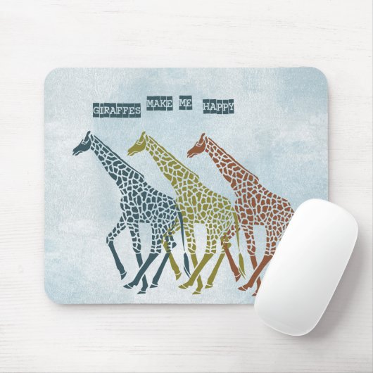 Giraffen machen mich glücklich mousepad (Mit Mouse)