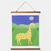 Giraffen Malkunst Wandteppich Mit Holzrahmen (Vorderseite 3)