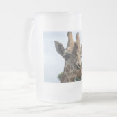 Giraffen-mattierte Glasbier-Tasse Mattglas Bierglas (Vorderseite Links)