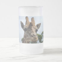 Giraffen-mattierte Glasbier-Tasse