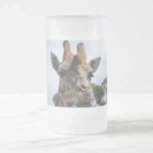 Giraffen-mattierte Glasbier-Tasse Mattglas Bierglas