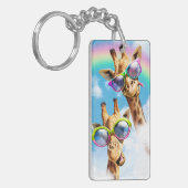 Giraffen mit Sonnenbrille Schlüsselanhänger (Vorderseite links)