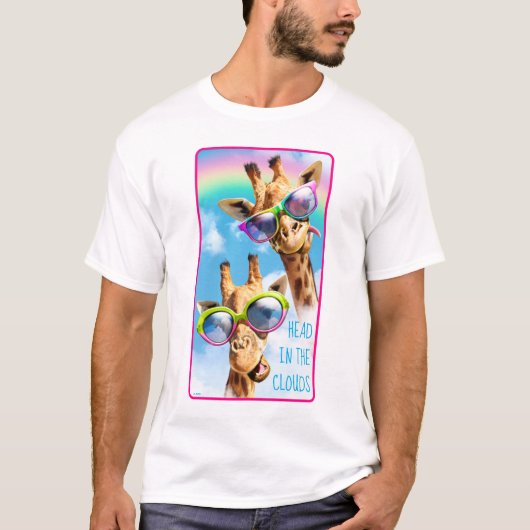 Giraffen mit Sonnenbrille T-Shirt (Vorderseite)
