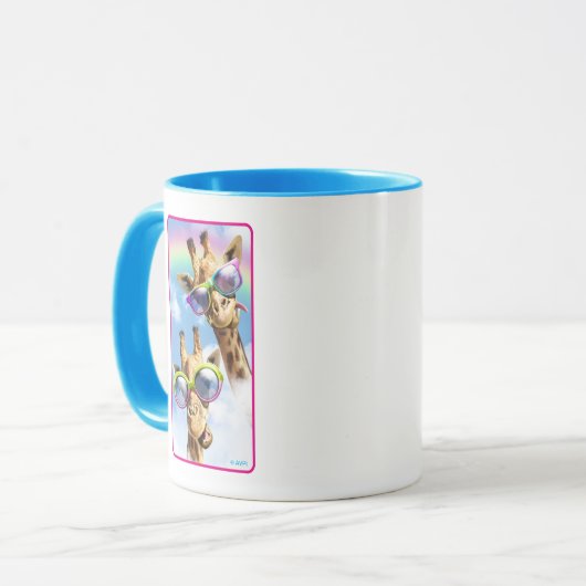Giraffen mit Sonnenbrille Tasse (Vorderseite Links)