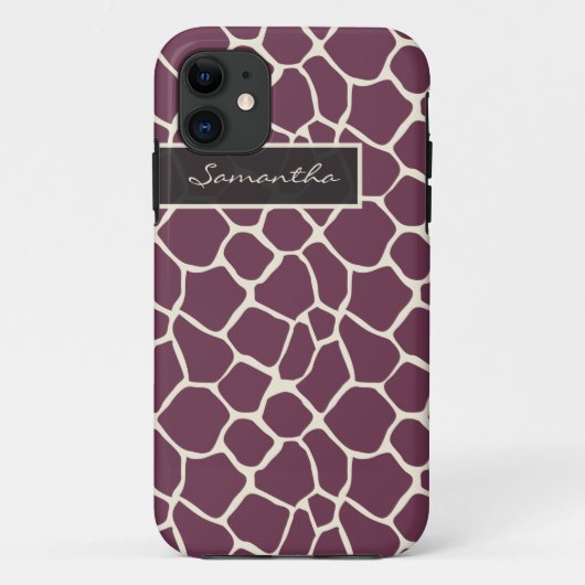 Giraffen-Muster iPhone 5 Case-Mate-Fall (lila) Case-Mate iPhone Hülle (Rückseite)