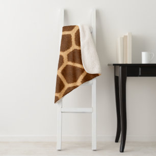 Giraffen-Muster-stylischer, gemütlicher Wohnzimmer Sherpadecke
