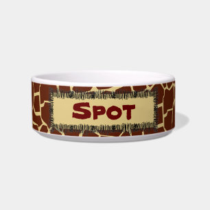 Giraffen-Muster-Tierdruck-personalisierte Napf