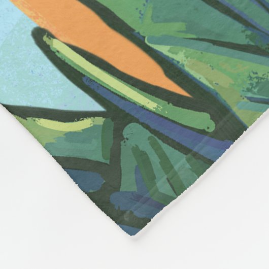 Giraffen-Mutter und Baby Fleecedecke (Ecke)