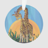 Giraffen-Mutter und Baby Ornament (Vorderseite)