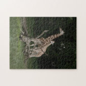 Giraffen-Mutter- und Kalbpuzzlespiel Puzzle (Horizontal)