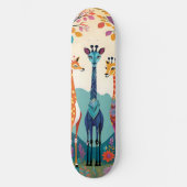 Giraffen Niedlich Artwork Skateboard (Vorderseite)