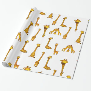 Giraffen-niedliches Safari-Tier-Muster Geschenkpapier