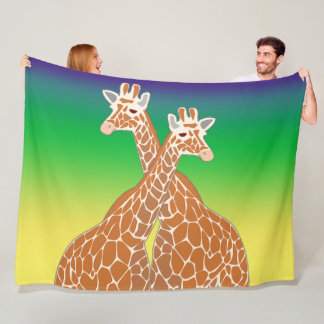 Giraffen-Paar-Fleece-Decke Fleecedecke