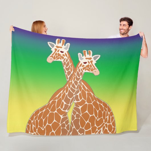Giraffen-Paar-Fleece-Decke Fleecedecke (Beispiel)