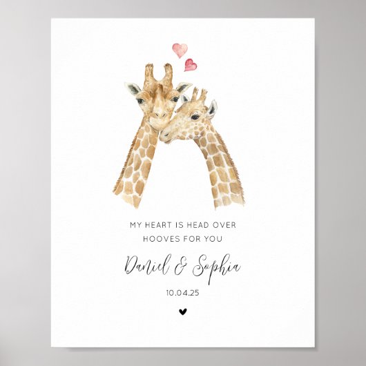 Giraffen-Paar Poster (Vorne)