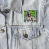Giraffen-Paar-Quadrat-Button Button (Beispiel)