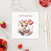 Giraffen-Pilot Geburtstag Serviette (Beispiel)