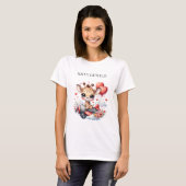 Giraffen-Pilot Geburtstag T-Shirt (Vorne ganz)
