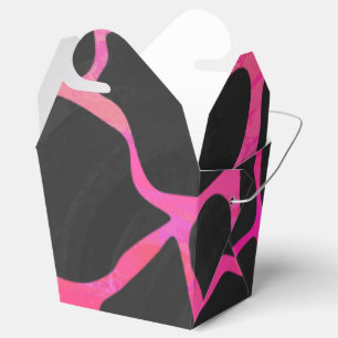 Giraffen-Pink-und Schwarz-Druck Geschenkschachtel