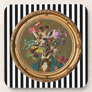 Giraffen-Portrait-Wandkunst Getränkeuntersetzer