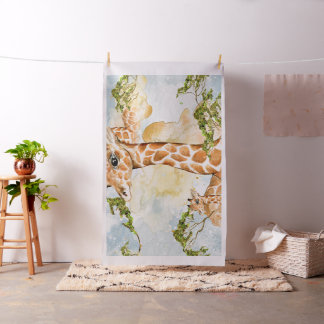 Giraffen-Porträt-Tier-Bild Stoff