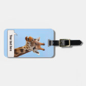 Giraffen-Porträtgewohnheits-Gepäckanhänger Gepäckanhänger (Vorderseite horizontal)