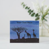 Giraffen Postkarte (Stehend Vorderseite)