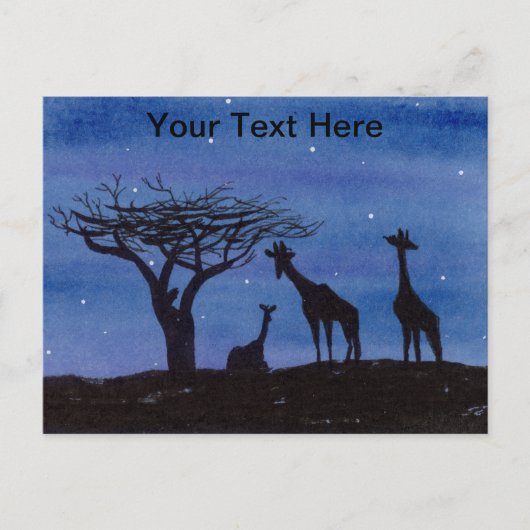 Giraffen Postkarte (Vorderseite)