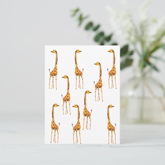 Giraffen Postkarte (Stehend Vorderseite)