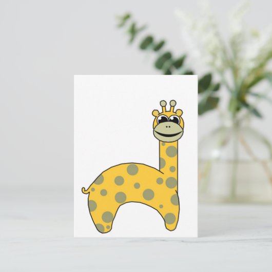 Giraffen Postkarte (Stehend Vorderseite)