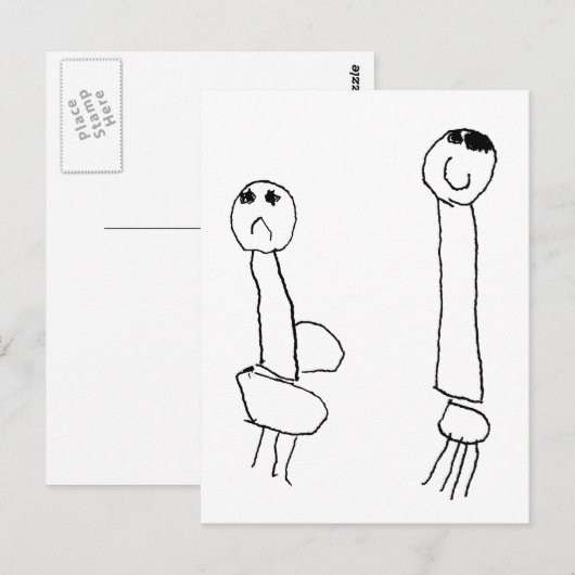 Giraffen Postkarte (Vorne/Hinten)