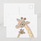 Giraffen-Postkarte Postkarte (Vorne/Hinten)