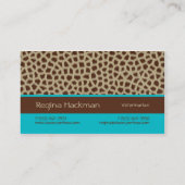 Giraffen Print [blau] Visitenkarten Visitenkarte (Rückseite)