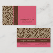 Giraffen Print [pink] Visitenkarten Visitenkarte (Vorne/Hinten)