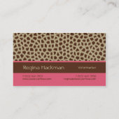 Giraffen Print [pink] Visitenkarten Visitenkarte (Rückseite)