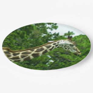 Giraffen-Profil-Papierplatten Pappteller