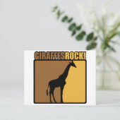 Giraffen Rock! Postkarte (Stehend Vorderseite)