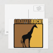 Giraffen Rock! Postkarte (Vorne/Hinten)