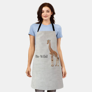 Giraffen-Safari-Tier-Faux-Leinen Schürze