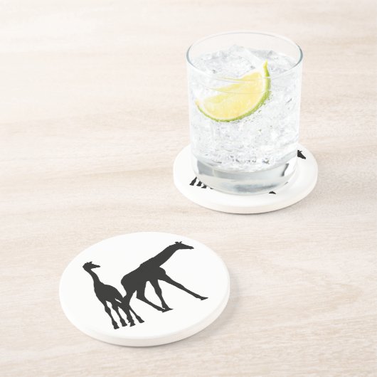 GIRAFFEN-SILHOUETTE #1B GETRÄNKEUNTERSETZER (Seite)