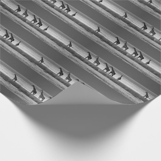 Giraffen-Silhouette Geschenkpapier (Ecke)