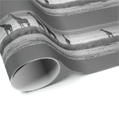 Giraffen-Silhouette Geschenkpapier (Rolleneckpunkt)