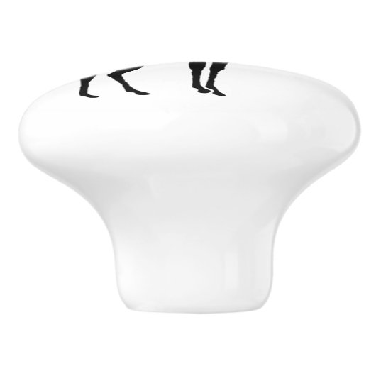 Giraffen-Silhouette Keramikknauf (Seitenansicht)