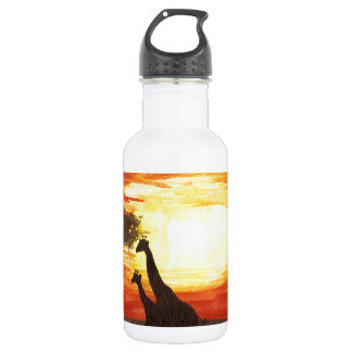 Giraffen-Silhouette Trinkflasche