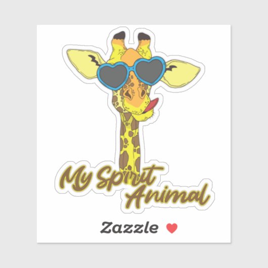 Giraffen sind mein Geist Tier Aufkleber (Blatt)