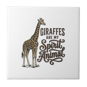 Giraffen sind mein spirituelles Tier, Vintage-Shir Fliese