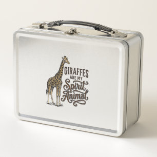 Giraffen sind mein spirituelles Tier, Vintage-Shir Metall Brotdose
