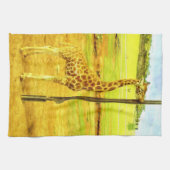 Giraffen sind so Coole Wasserfarbe, Geschirrtuch (Horizontal)