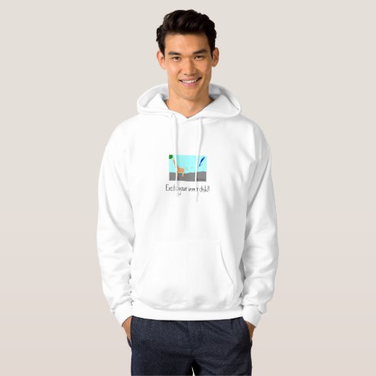 Giraffen-Ski-Sprung Hoodie (Vorne ganz)